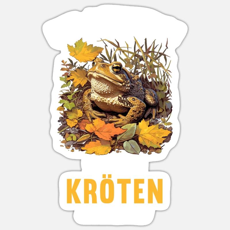 Toad Kröten Kröte - Sticker Größe S (10 x 10 cm) - Mattweiß