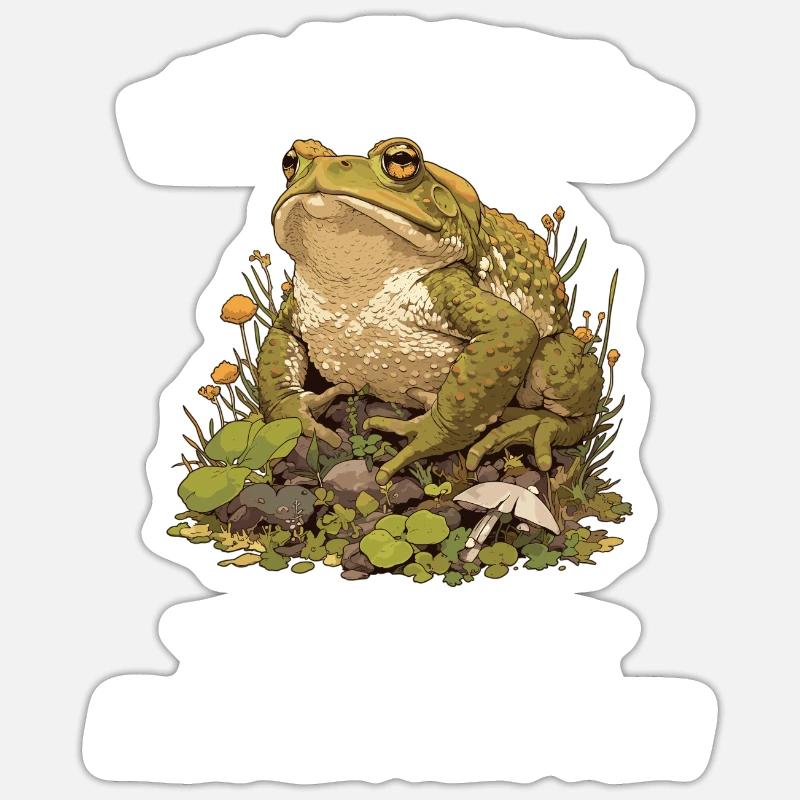 Toad Kröten Kröte - Sticker Größe S (10 x 10 cm) - Mattweiß