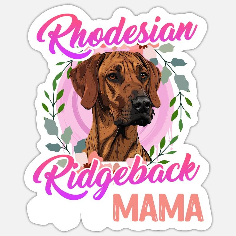 RHODESIAN RIDGEBACK MAMA Hundefan Ridgeback Sticker Größe S (10 x 10 cm)