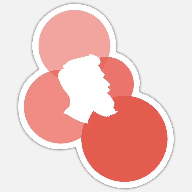 Schnurrbart Bart Baertig Sticker Größe S (10 x 10 cm)