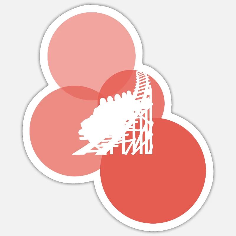 Rummel Achterbahn Sticker Größe S (10 x 10 cm)