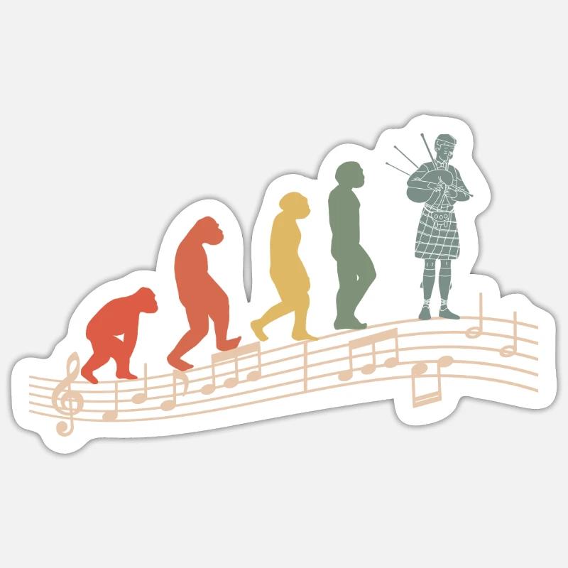 Cornemuses d’Écosse écossaise Sticker taille S (10 x 10 cm)