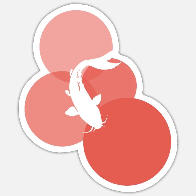 Koi Fish - Sticker size S (10 x 10 cm) - white matte