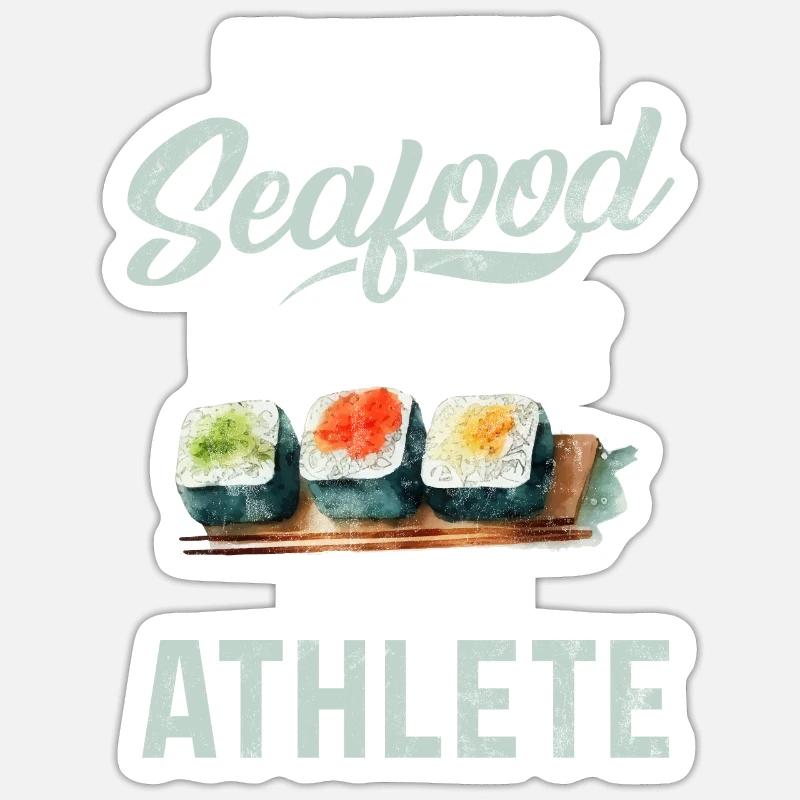 Seafood Lover Gift - Sticker size S (10 x 10 cm) - white matte