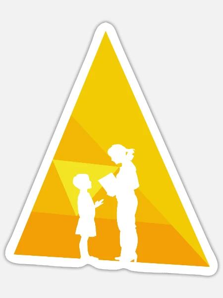 Grundschule Lehrer Grundschullehrer - Sticker Größe S (10 x 10 cm) - Mattweiß