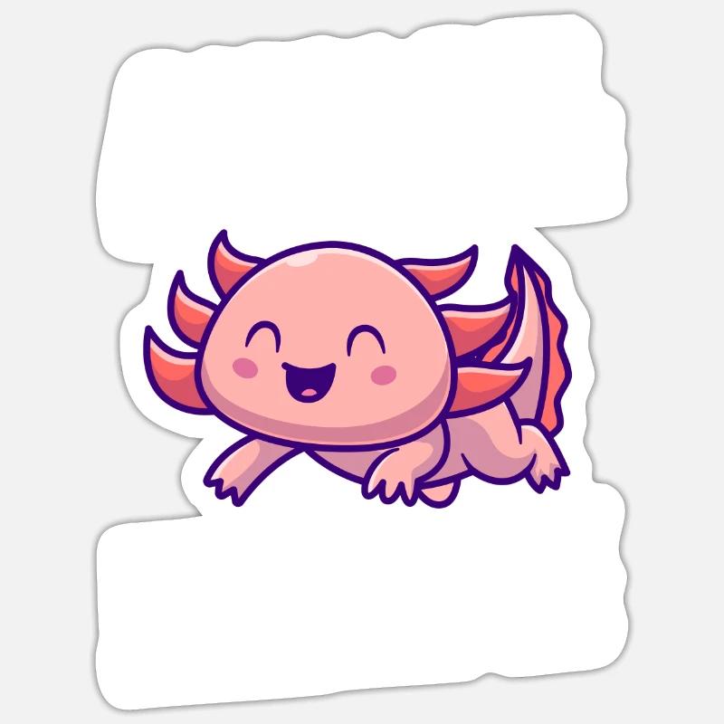 Axolotl - Sticker size S (10 x 10 cm) - white matte