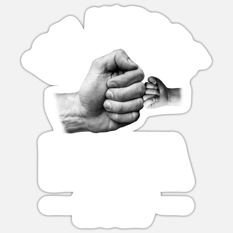 Ich werde Papa 2027 - Sticker Größe S (10 x 10 cm) - Mattweiß