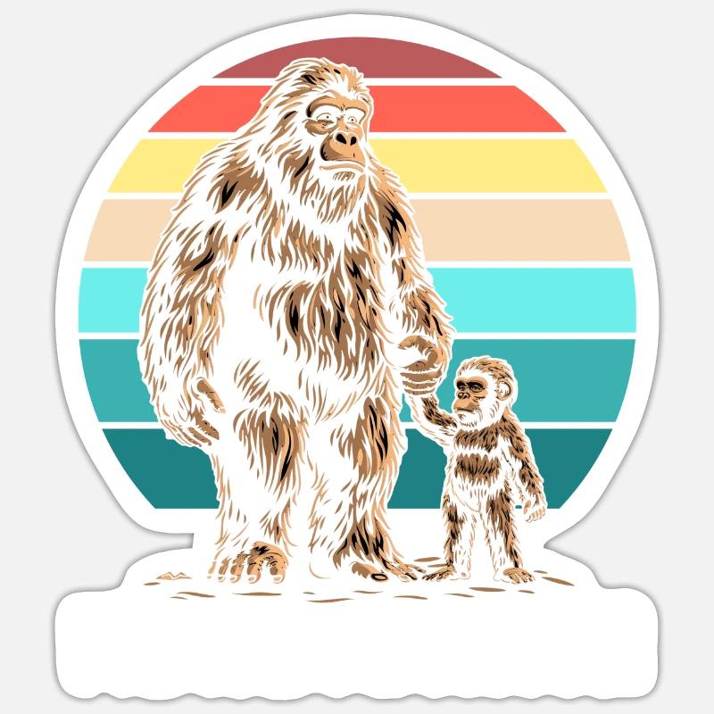 Papaw Squatch - Sticker Größe S (10 x 10 cm) - Mattweiß