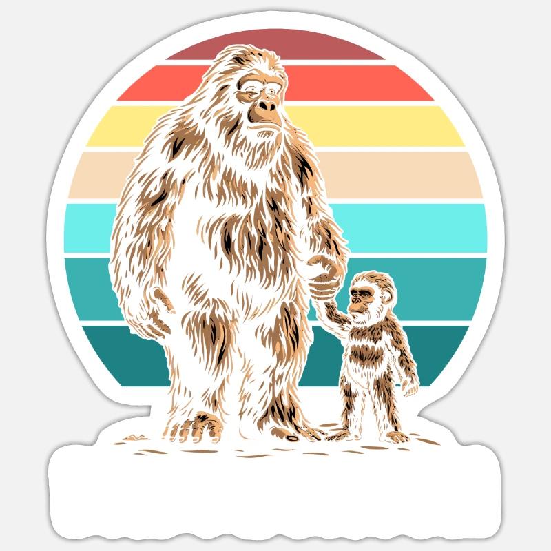 Dad Squatch Sticker size S (10 x 10 cm)