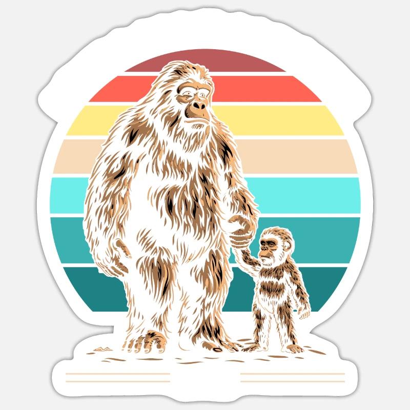 Best Daddy Squatch Ever Sticker size S (10 x 10 cm)