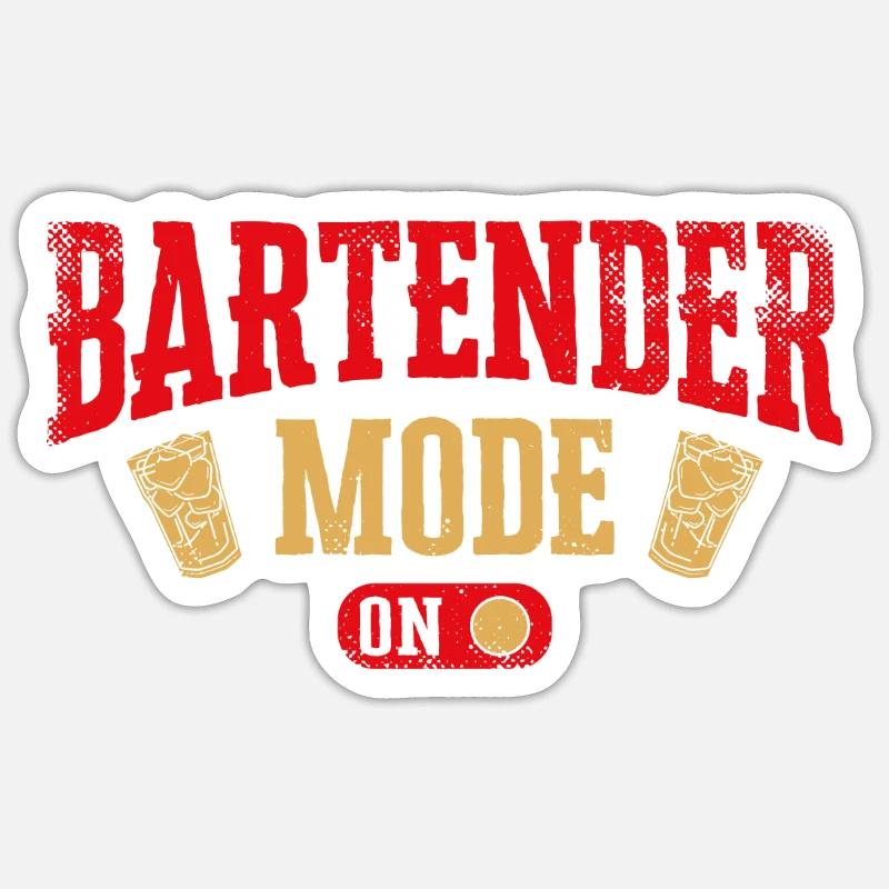 Bartender Mixologist Bartender - Sticker Größe S (10 x 10 cm) - Mattweiß