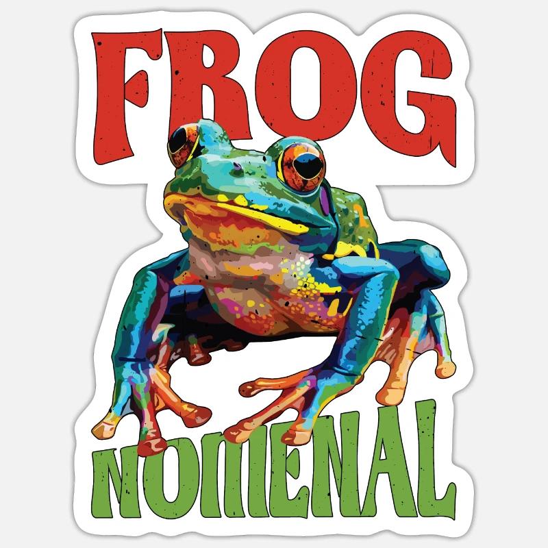 Frognomenal - Sticker Größe S (10 x 10 cm) - Mattweiß