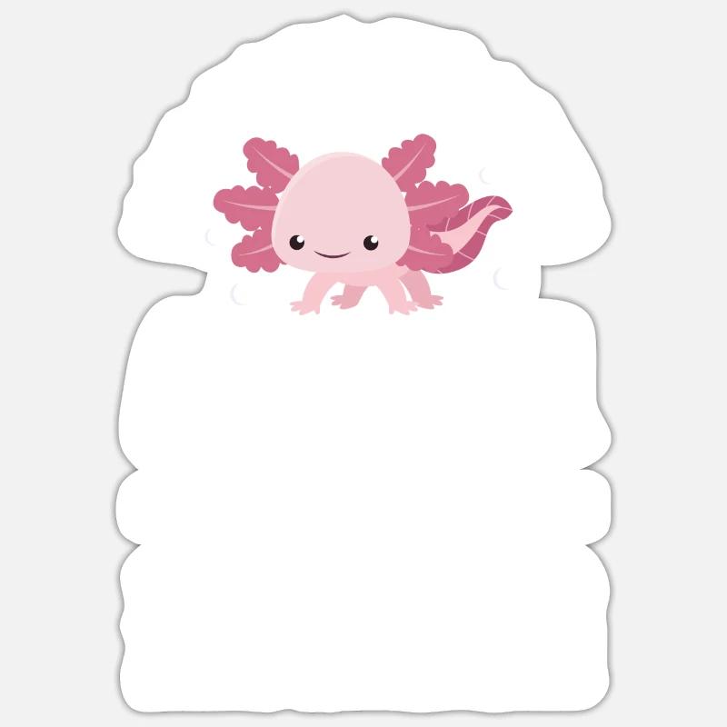 Axolotl - Sticker taille S (10 x 10 cm) - blanc mat