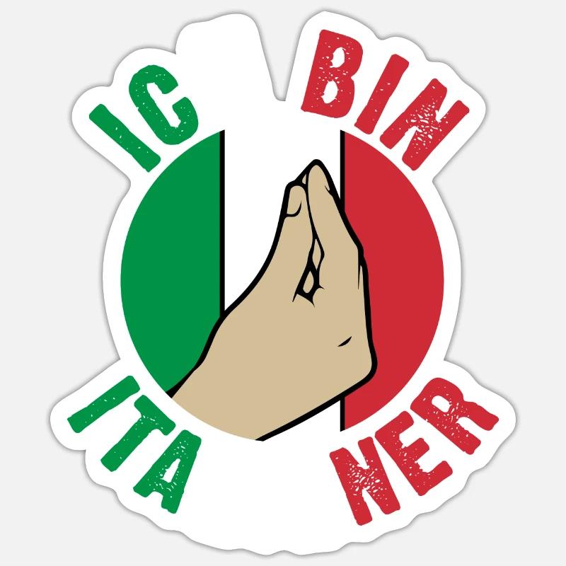 Italie Vaffanculo italien - Sticker taille S (10 x 10 cm) - blanc mat