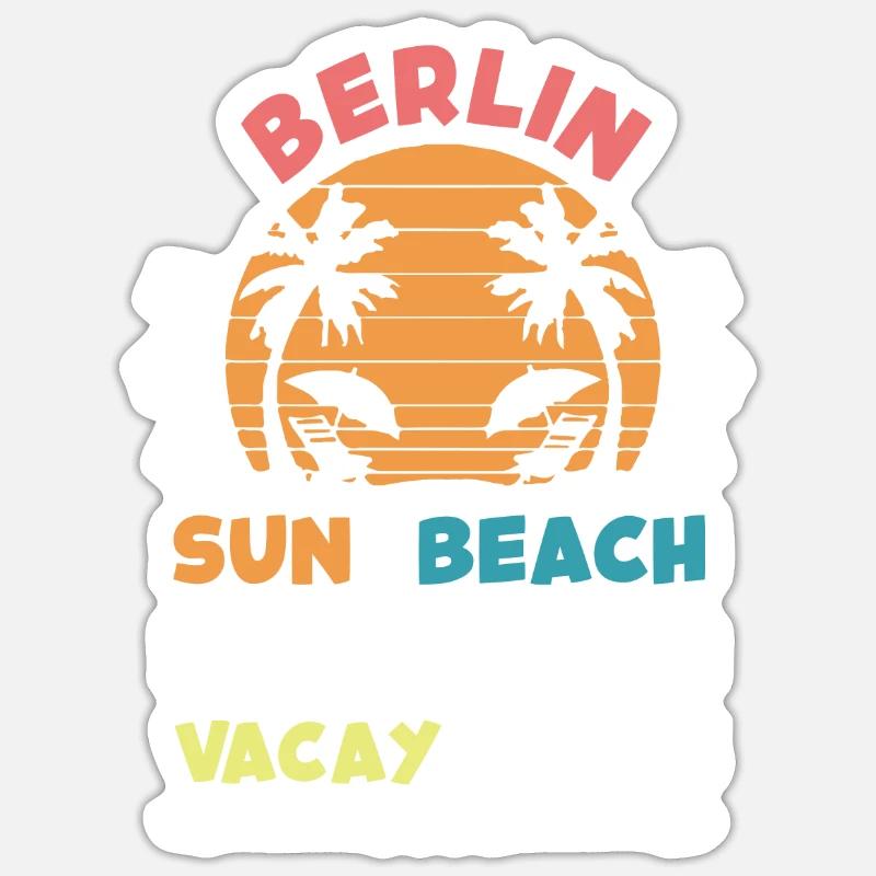 Berlin Summer Vibes - Sticker size S (10 x 10 cm) - white matte