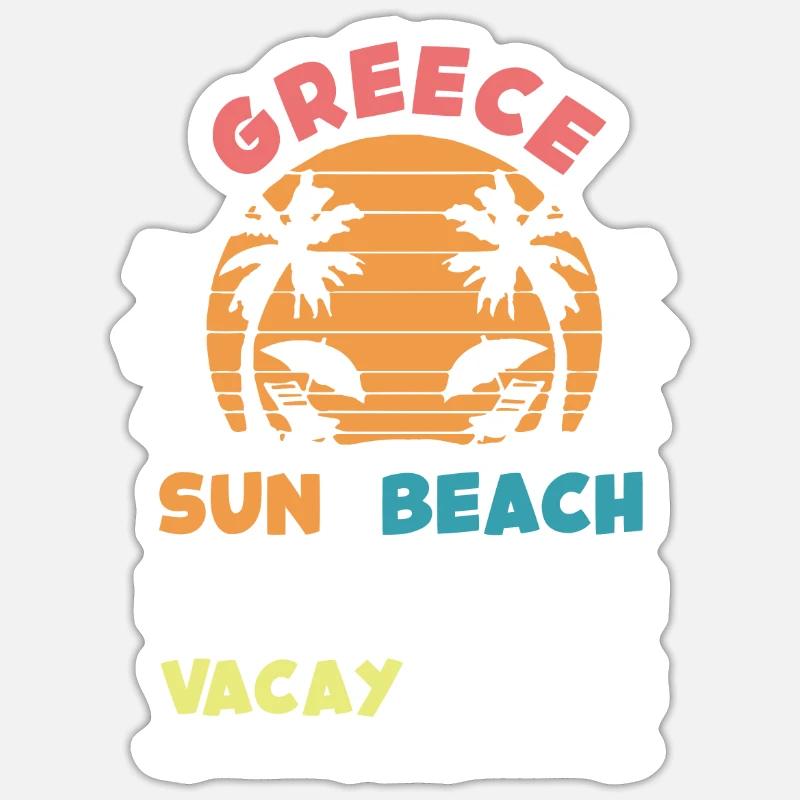 Greece Summer Vibes - Sticker size S (10 x 10 cm) - white matte