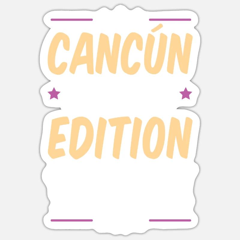 Cancun Drinking Party - Sticker size S (10 x 10 cm) - white matte