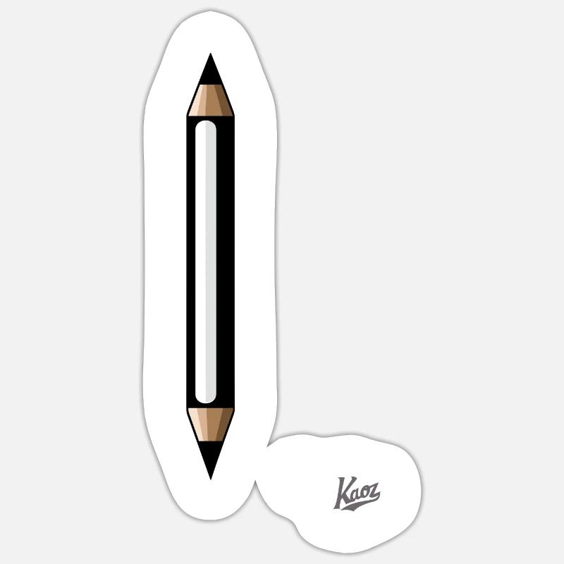 Pencil: Two is better! - Sticker size S (10 x 10 cm) - white matte
