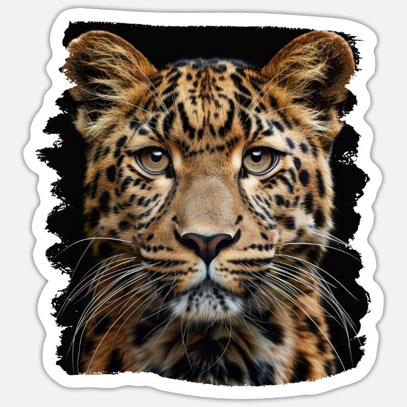 Léopard de l’Amour Amurleoparden Amurleopard - Sticker taille S (10 x 10 cm) - blanc mat