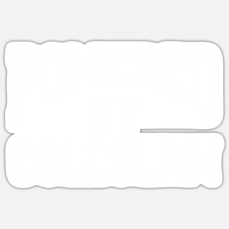 Propulsé par Coleslaw - Sticker taille S (10 x 10 cm) - blanc mat