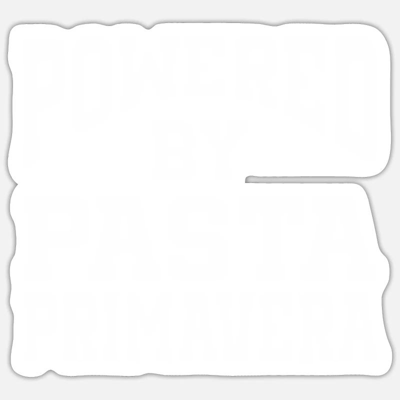 Propulsé par Pasta Primavera - Sticker taille S (10 x 10 cm) - blanc mat
