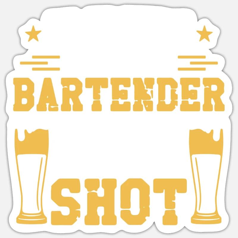 Bartender Mixologist Flirting With Sticker Größe S (10 x 10 cm)