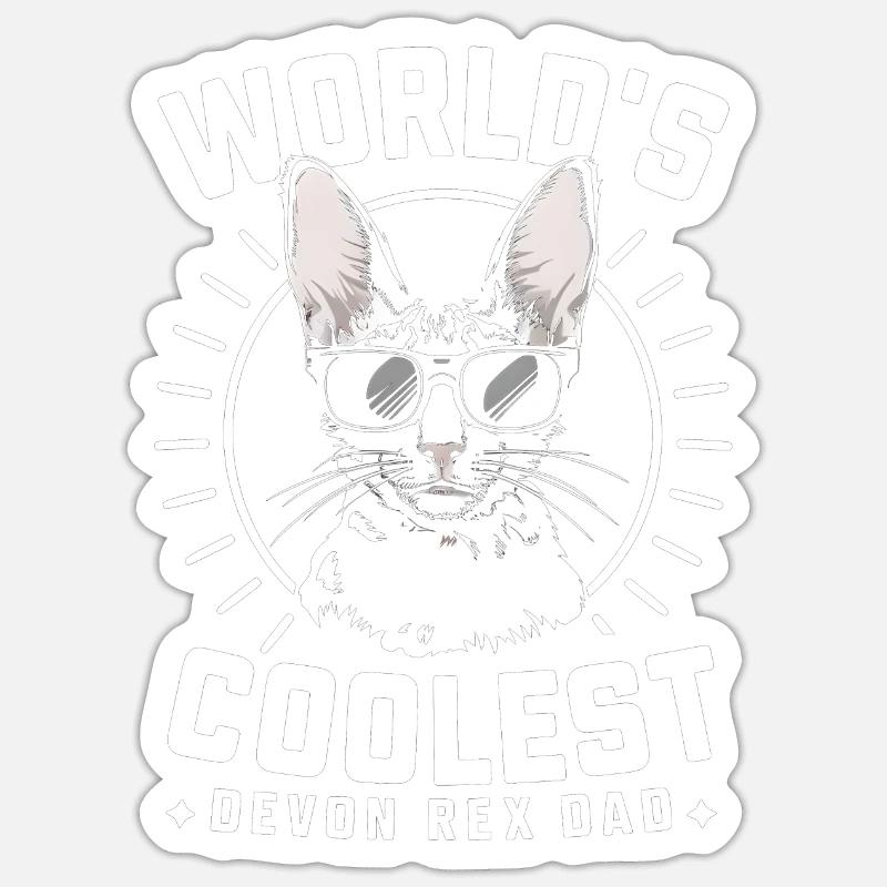 Katze Devon Rex Geschenk Sticker Größe S (10 x 10 cm)