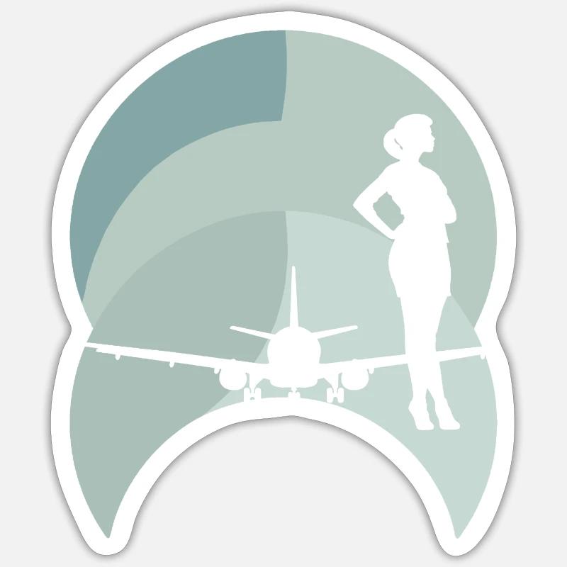 Flight Attendant Flight Sticker size S (10 x 10 cm)
