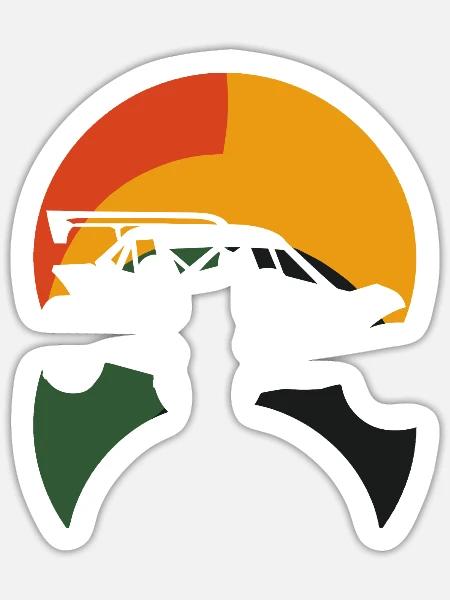 Auto Sportauto - Sticker Größe S (10 x 10 cm) - Mattweiß