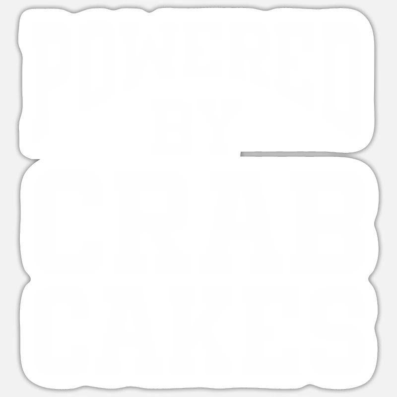 Powered By Crab Cakes - Sticker size S (10 x 10 cm) - white matte