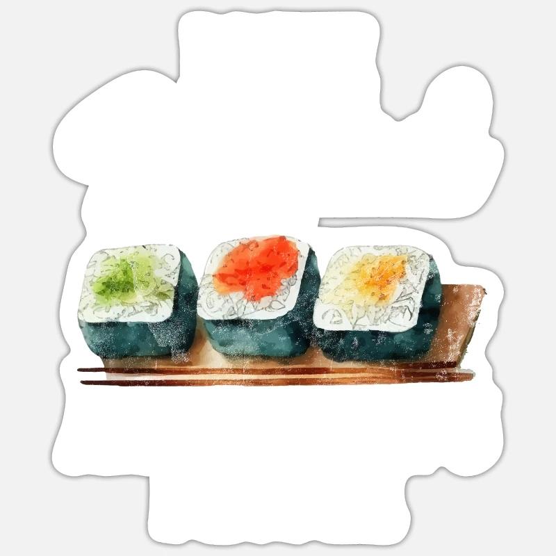 Seafood Lover Gift - Sticker Größe S (10 x 10 cm) - Mattweiß