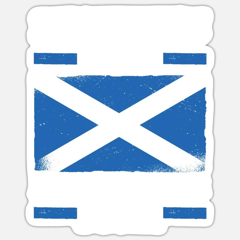 Schotten Schottisch Schottland - Sticker Größe S (10 x 10 cm) - Mattweiß
