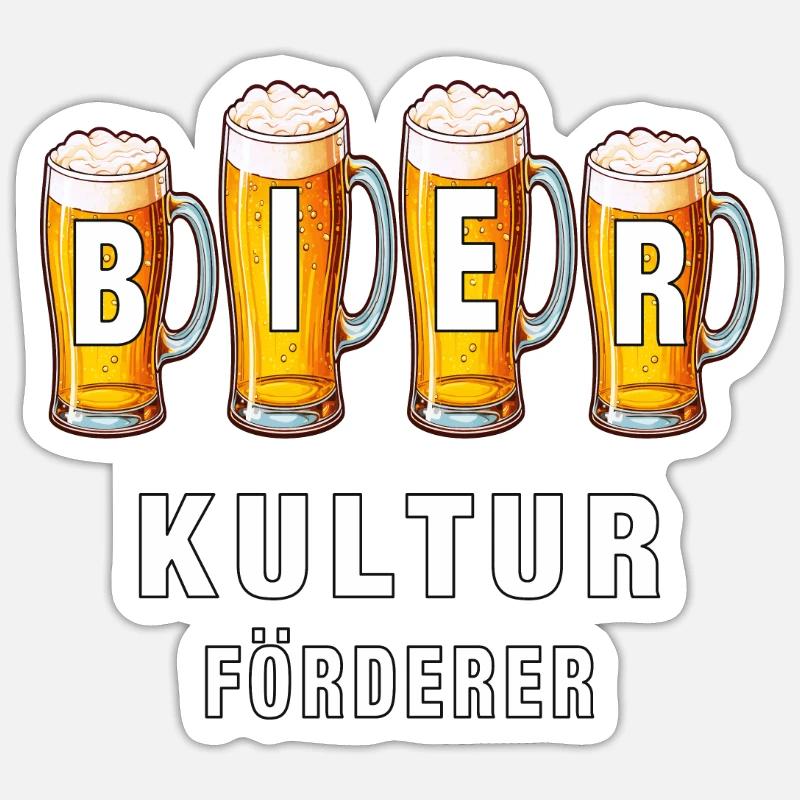 BIER KULTUR FÖRDERER Sticker Größe S (10 x 10 cm)