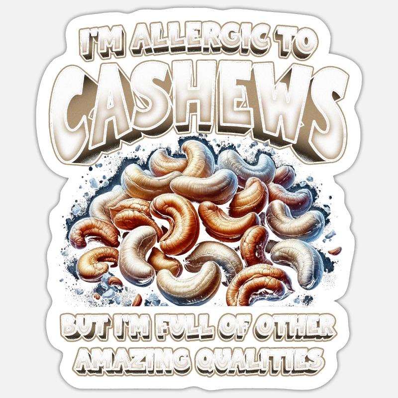 Cashew allergy Sticker size S (10 x 10 cm)