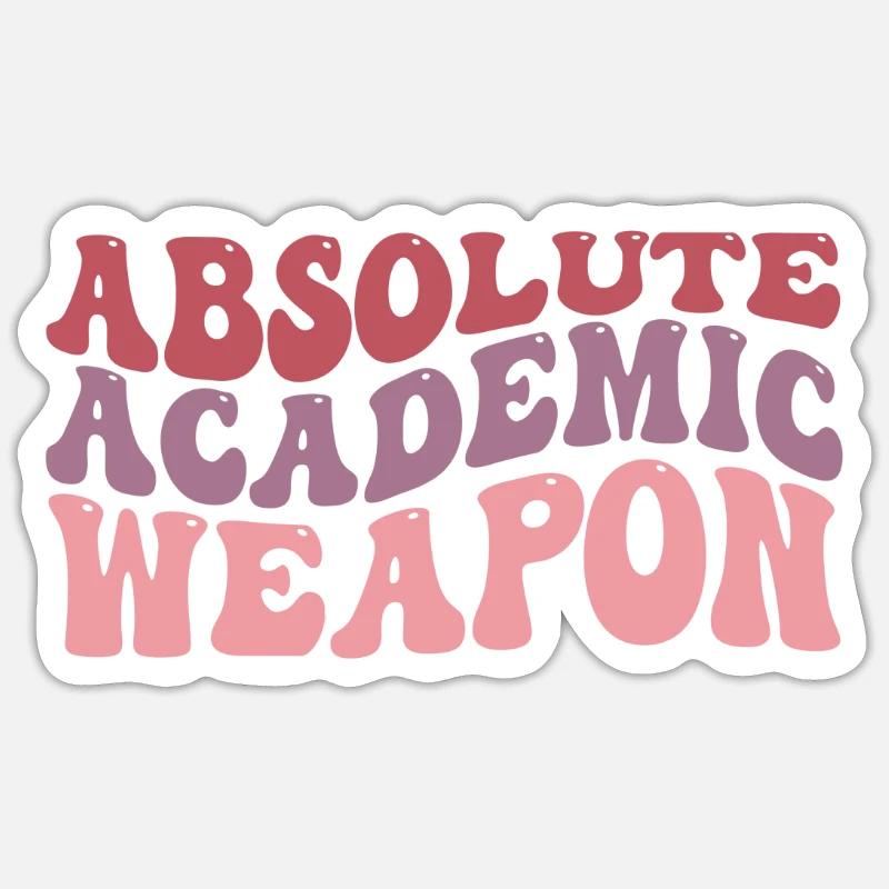 Studenten Absolute Academic Weapon Sticker Größe S (10 x 10 cm)