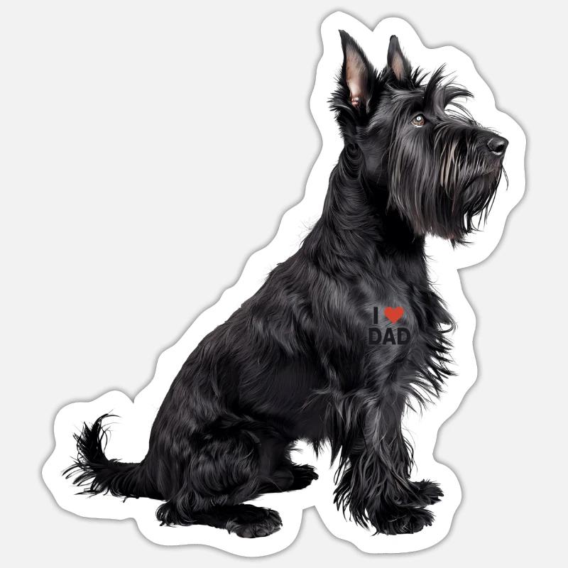 Terrier Sapa écossais - Sticker taille S (10 x 10 cm) - blanc mat