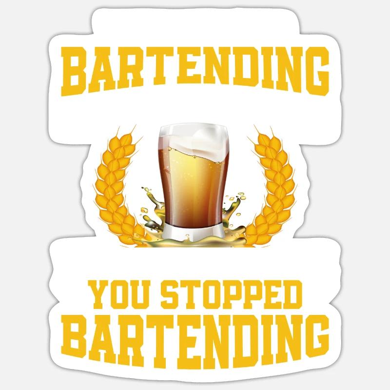 Bartender Mixologist Retired You - Sticker Größe S (10 x 10 cm) - Mattweiß