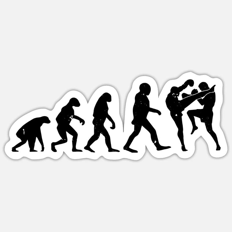 Muay Thai Evolution Muay Thai Fighter Sticker Größe S (10 x 10 cm)