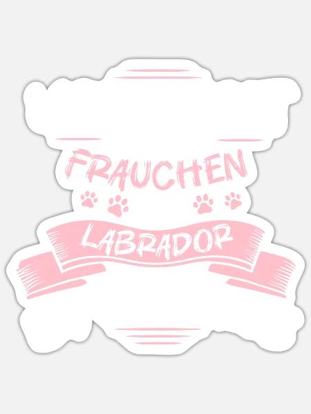 Labrador Hund Labrador Besitzer Geschenk - Sticker Größe S (10 x 10 cm) - Mattweiß