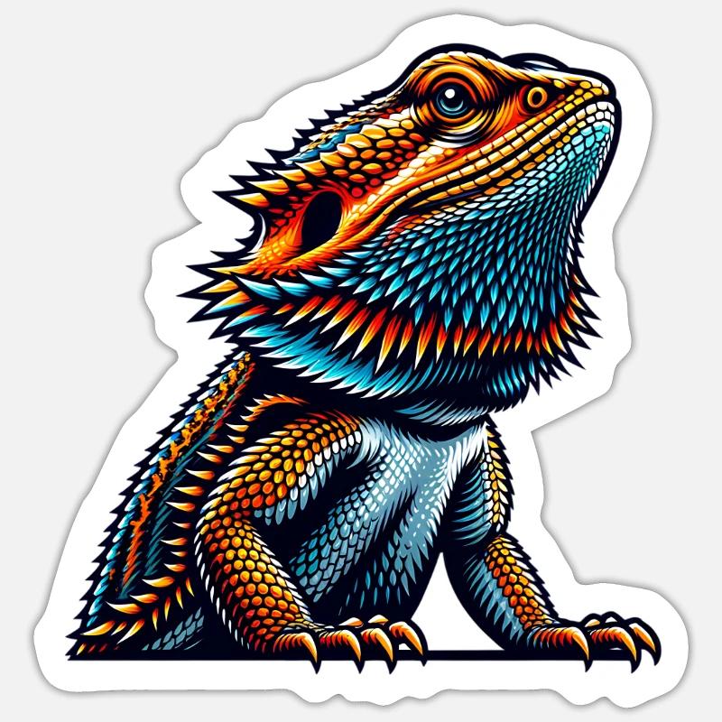 Bartagame Bartagamen Bearded Dragon Sticker Größe S (10 x 10 cm)
