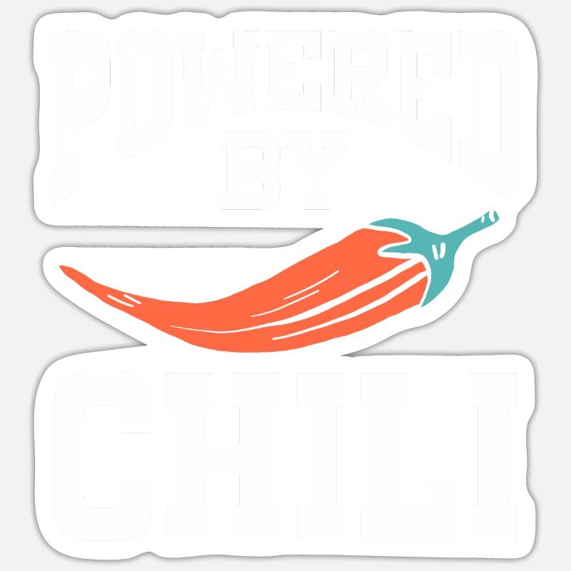 Propulsé par le Chili - Sticker taille S (10 x 10 cm) - blanc mat
