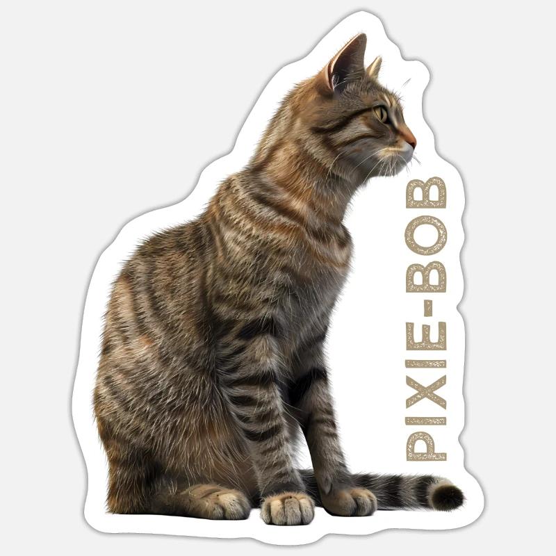 Pixie bob - Sticker size S (10 x 10 cm) - white matte