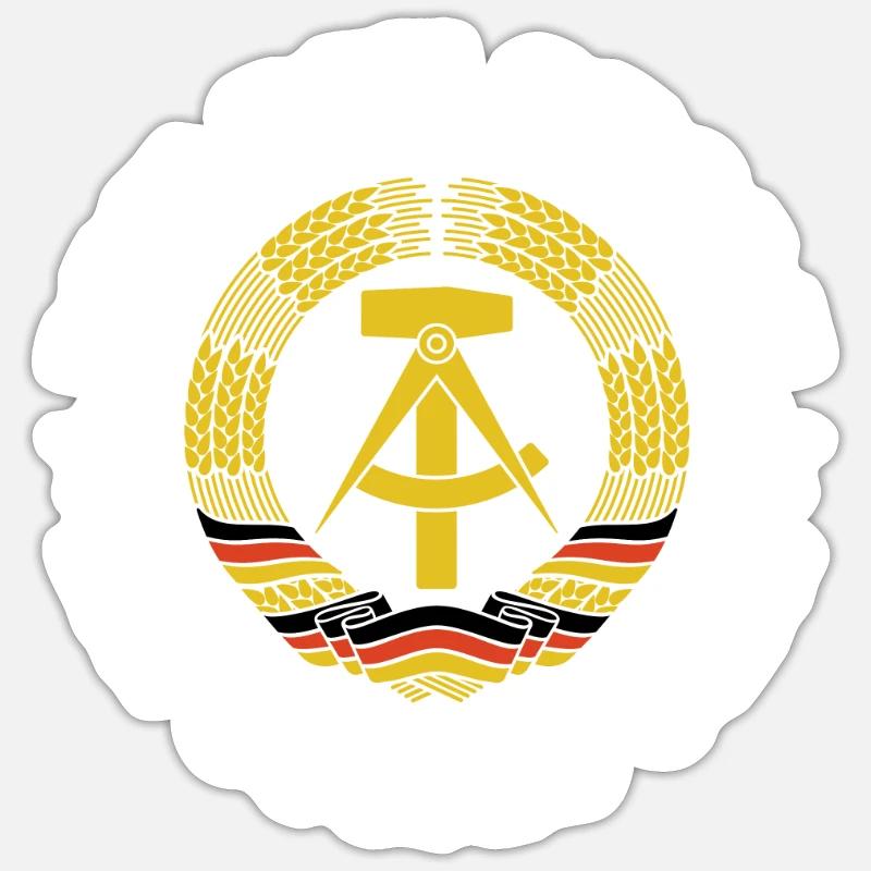 Ich bin stolz, ein Ossi zu sein, DDR, Geschenk - Sticker Größe S (10 x 10 cm) - Mattweiß