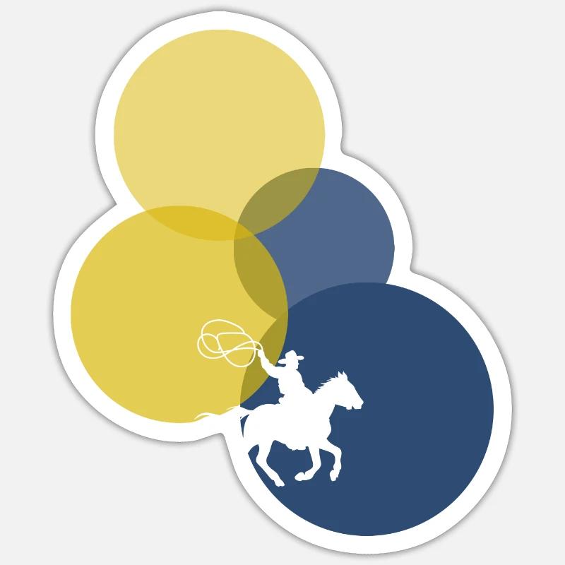 Cavalier de l’Ouest Sticker taille S (10 x 10 cm)