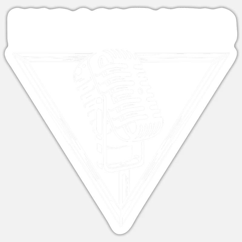 Karaoké - Sticker taille S (10 x 10 cm) - blanc mat