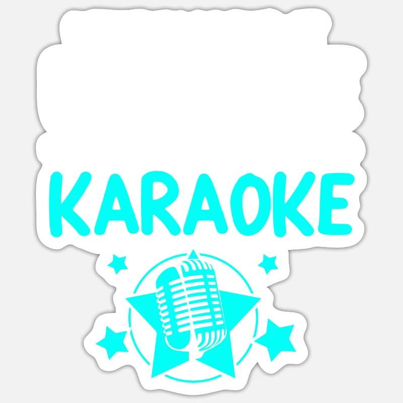 Karaoké - Sticker taille S (10 x 10 cm) - blanc mat