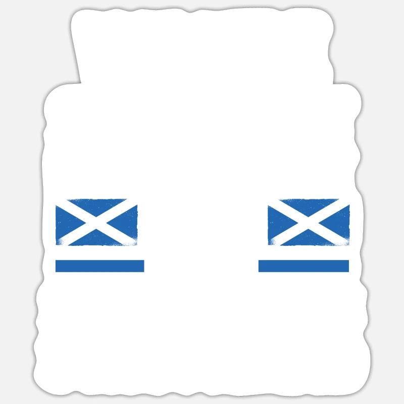 Ecossais Ecosse Ecosse Ecosse - Sticker taille S (10 x 10 cm) - blanc mat