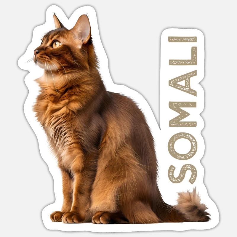 Somali - Sticker taille S (10 x 10 cm) - blanc mat