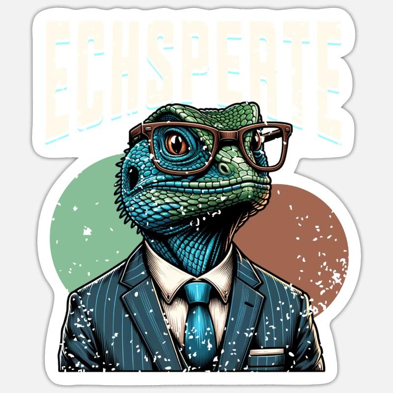 Echsperte Eidechse Sticker Größe S (10 x 10 cm)