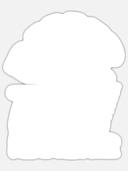 Barber Herren Friseur Frisör - Sticker Größe S (10 x 10 cm) - Mattweiß
